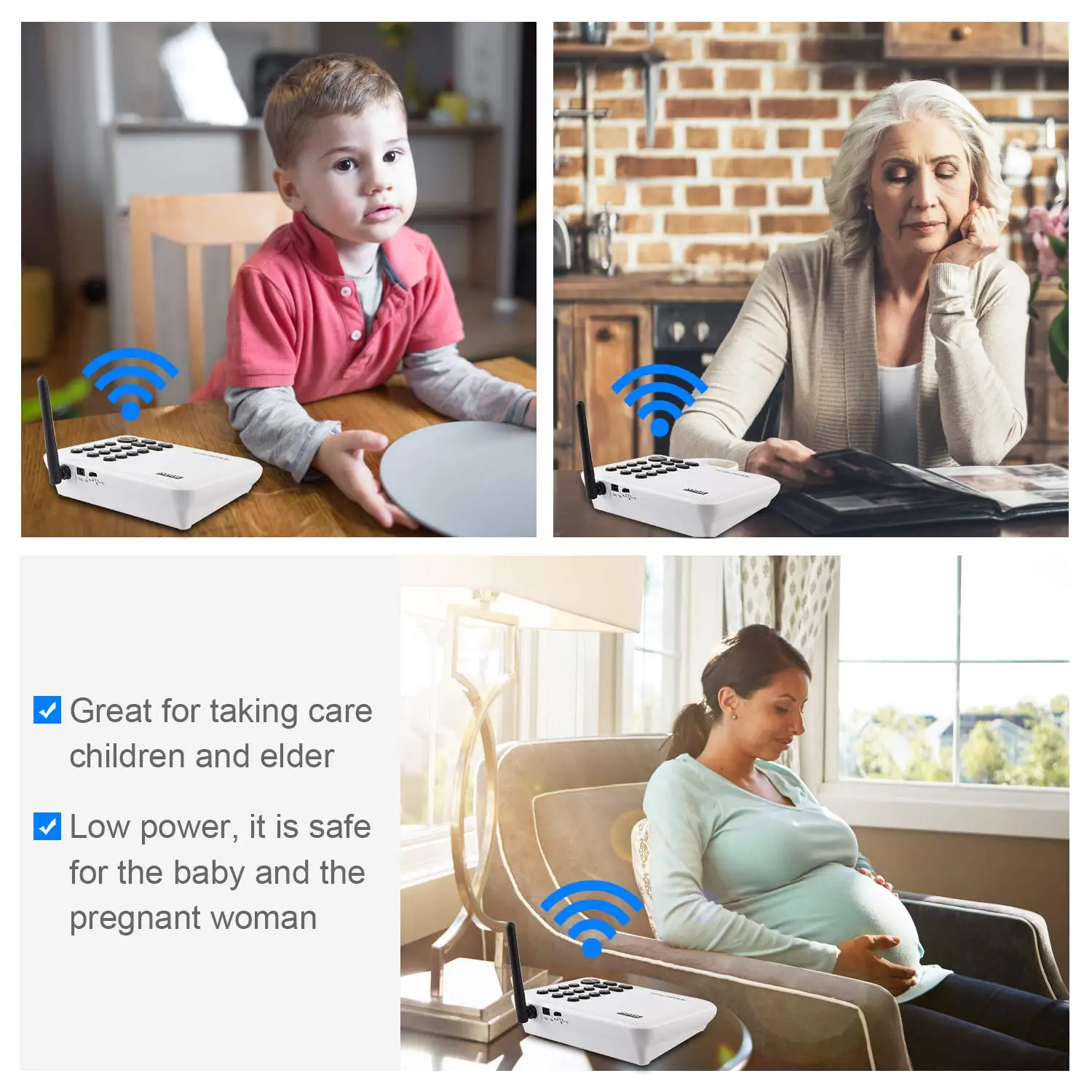 نظام اتصال داخلي منزلي لاسلكي من Wuloo لمكتب الأعم...