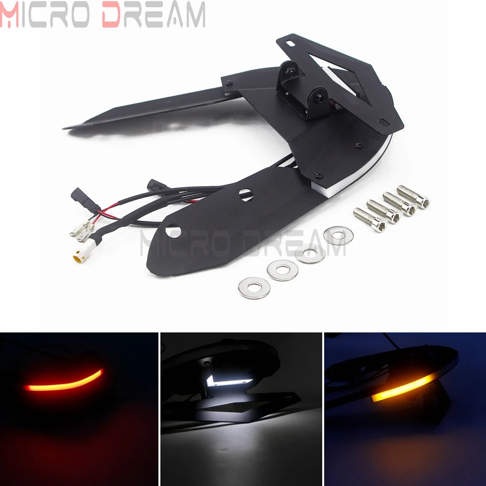 

For Ducati Monster 821 2015 2016 2017 Motorcycle Tidy Fender Eliminator Kits LED Taillight Number Plate Light Brackets