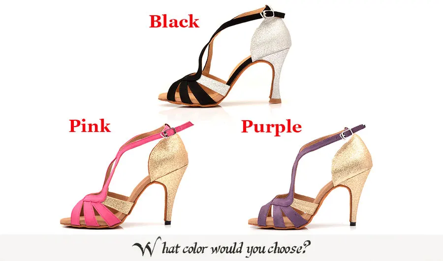 Ladingwu/Новинка; брендовая танцевальная обувь; блестящие и фланелевые; Цвет серебристый, фиолетовый, розовый; женские Бальные вечерние танцевальные туфли для сальсы; туфли для латинских танцев