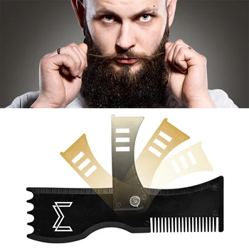 

New Adjustable Beard Shaping Tool Trimming Shaper Template Comb Styling Template Beard Lineup Tool Edger Trimmers Beauty Tool