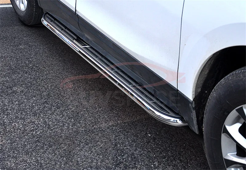 Side step fits for Audi Q7 2009- running board nerf bar 2Pcs left right Aluminium side step side pedal