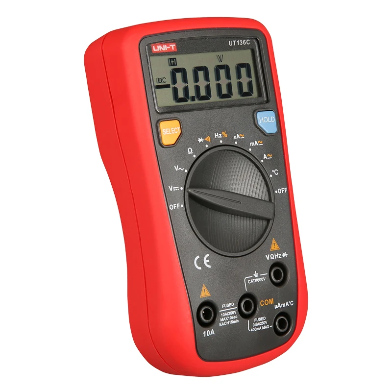 Goede UNI T UT136C Digitale Multimeter Auto Range Tester Ac Dc Spanning Stroom Ohm Diode Hz Temperatuur Van Test Diode Multimeter