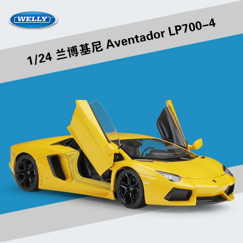 Модель классического игрушечного автомобиля WELLY 1:24 модель литая Lamborghin шатладор