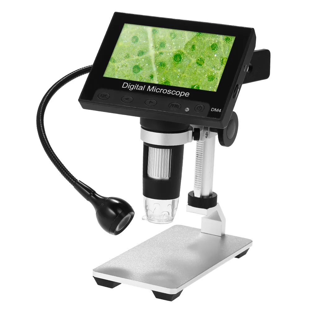 

1000X Portable Digital Microscope 4.3" LCD Display 1080P LED Magnifier for Mobile Phone Maintenance QC/Industrial/Collection