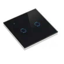 2 комплекта Wifi настенный светильник-переключатель стеклянная панель Пульт дистанционного управления с помощью приложения Ewelink для Amazon Alexa и Google Home Smart Home EU Plu