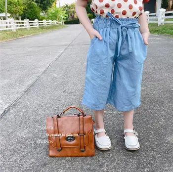 

2020 Korea style girls bow pants summer fashion girls pants 2-7t HO439