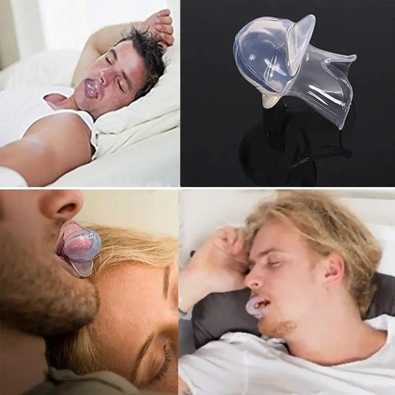 Silicone Anti Snoring Tongue Device Apnea Aid Snore Stopper Tongue Retainer Anti Snoring Mouthpiece Help Sleepless Breathing 3