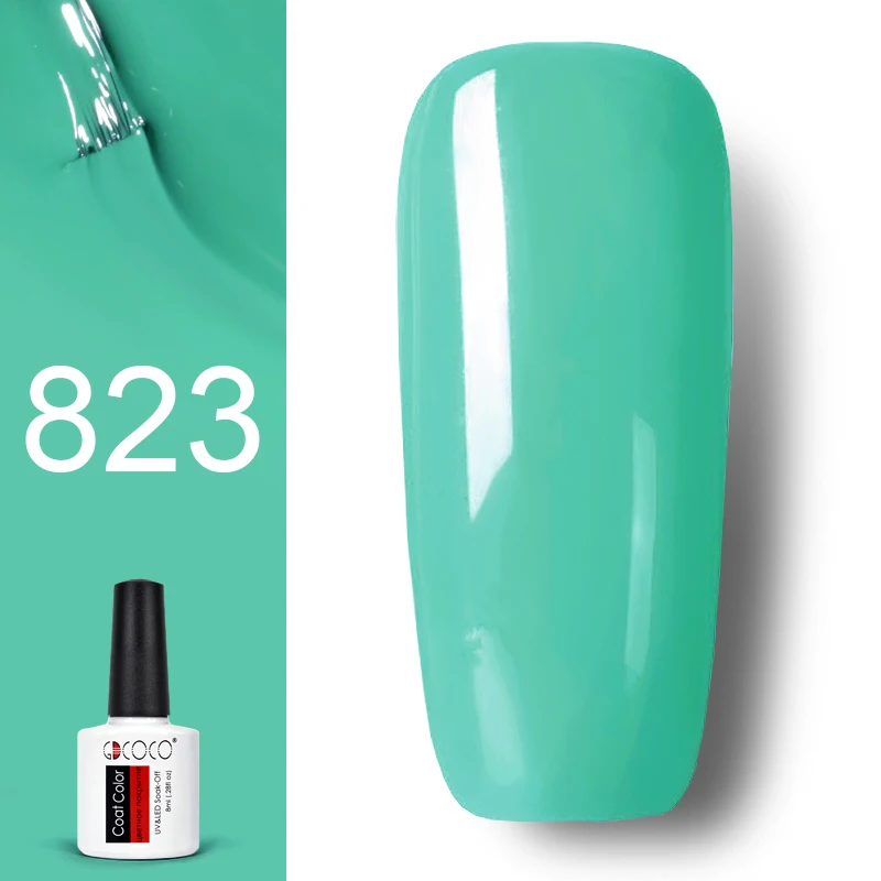 GDCOCO лак для ногтей nail Art Гель для дизайна Лаки 8 мл неонового цвета блестящие soak off-польский гель маникюр - Цвет: 823