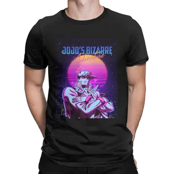 

JoJo Bizarre Adventur T Shirt Men's Cotton Cool T-Shirt Crewneck Vaporwave Tees Short Sleeve Clothes Gift Idea 4XL 5XL Plus Size