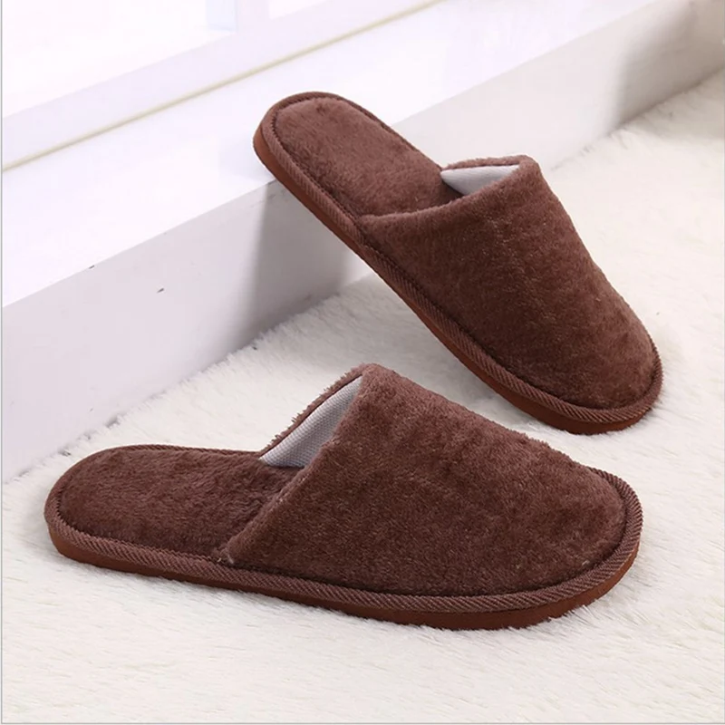 Plush Slippers Men's Winter Warm Slippers Indoor Casual Sneakers For Home