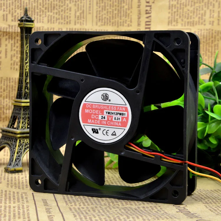 YM2412PMB1 12038 24v 0.31A(12 см); защиты электродвигателя Вентилятор охлаждения