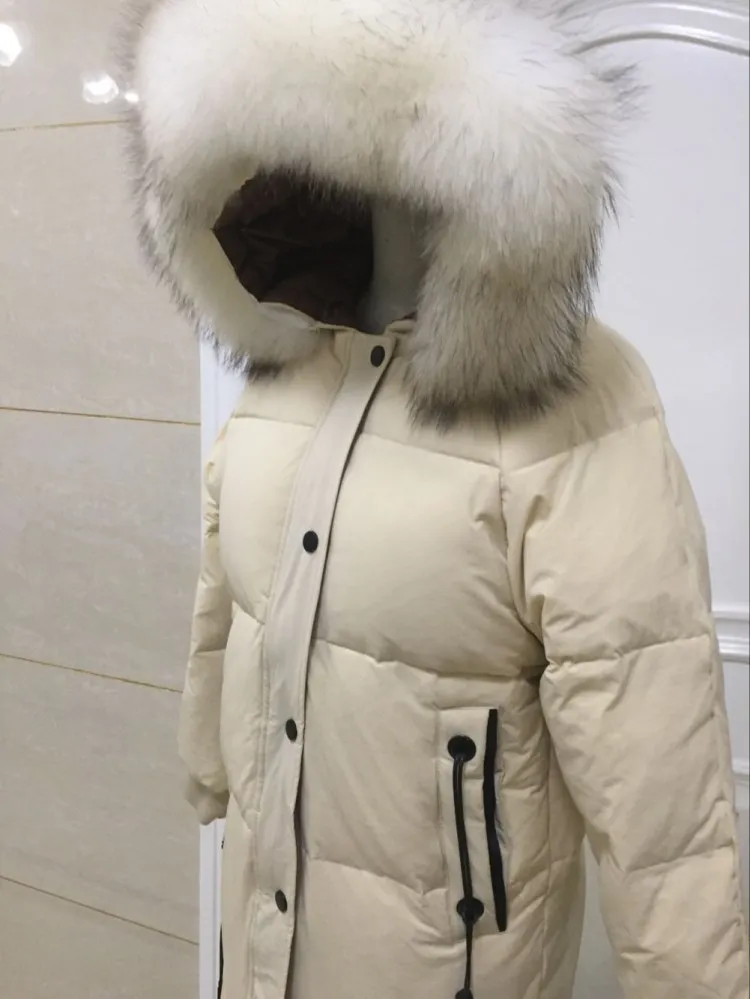 AliExpress,, стиль, пуховик средней длины, корейский стиль, ультра большой меховой воротник, Женское пальто от производителя