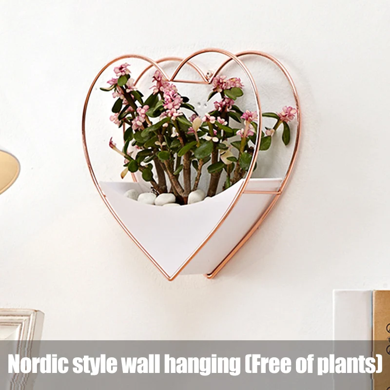

Idyllic Creatived Iron Hanging Flower Pot Art Wall Decoration Living Room Personality Flower Pot LBShipping