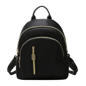 

Mini Women Backpack PU Leather Shoulder Bag Teenage Girls Kids Multi-Function Bag Travel Zipper Closure Oxford Daypack Schoolbag