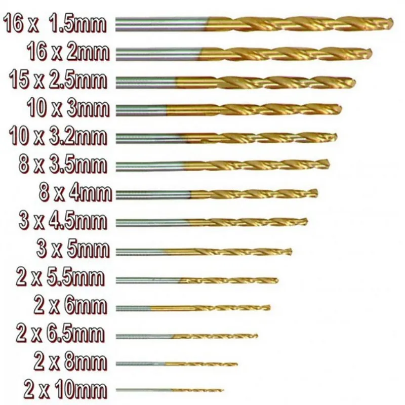 99PC Titanium Coated Twist Drill Bit Set HSS High Speed Steel Wood Drilling Metalworking Power Tool 1.5-10mm