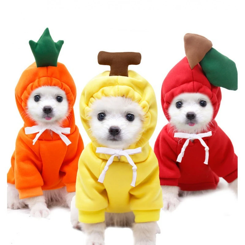 Hooded Sweatshirt Fruit Warm Coat Sweater Costume Dog Cat