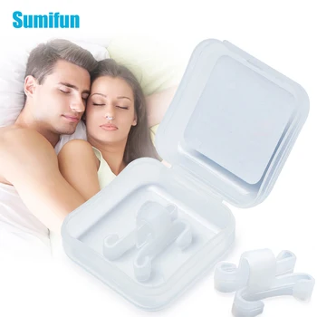 

5Pcs Snore Stopper Antisnoring Device Silicone Anti Snoring Nose Breathing Good Sleeping with Case Health Care D3678