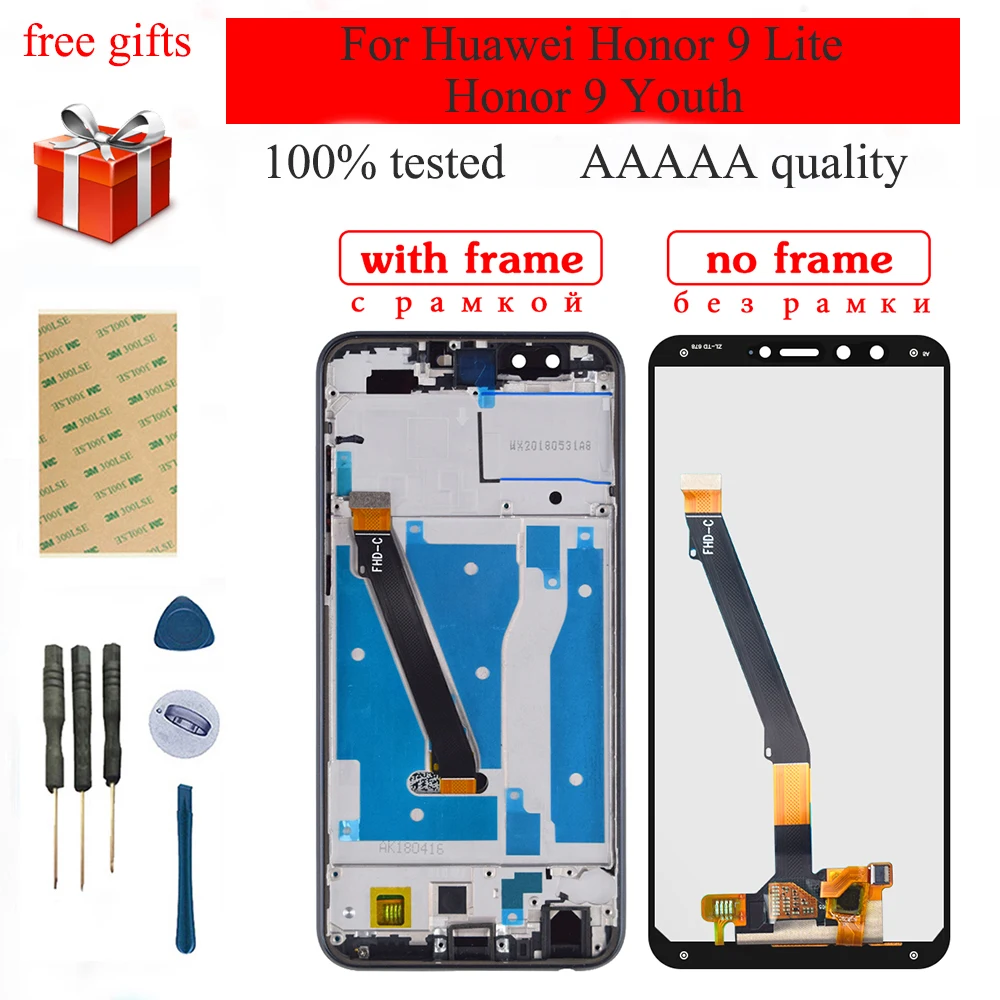 Для Huawei Honor 9 Lite Youth LLD AL00 AL10 TL10 ЖК дисплей модуль сенсорный датчик экрана в сборе