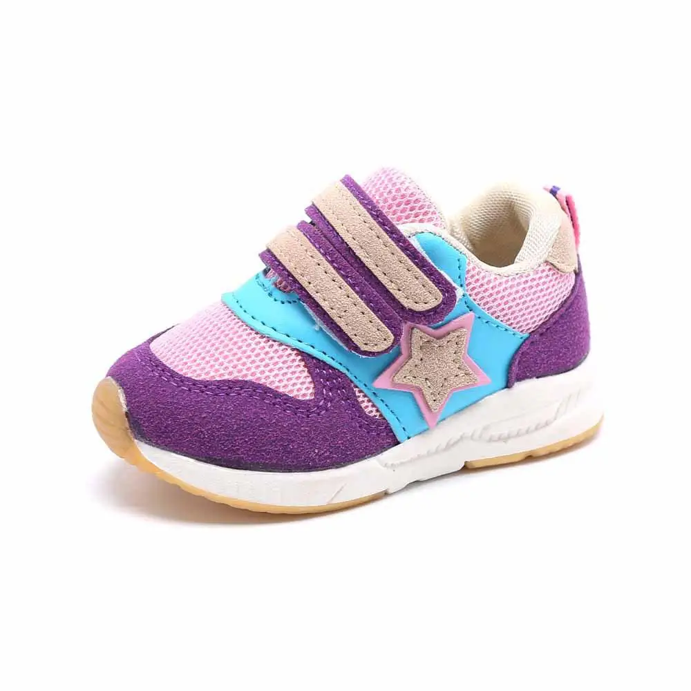 SKOEX Babys/Обувь для мальчиков; модные кроссовки для детей; сетчатая дышащая мягкая спортивная обувь для бега для детей; Повседневная прогулочная обувь - Цвет: Фиолетовый