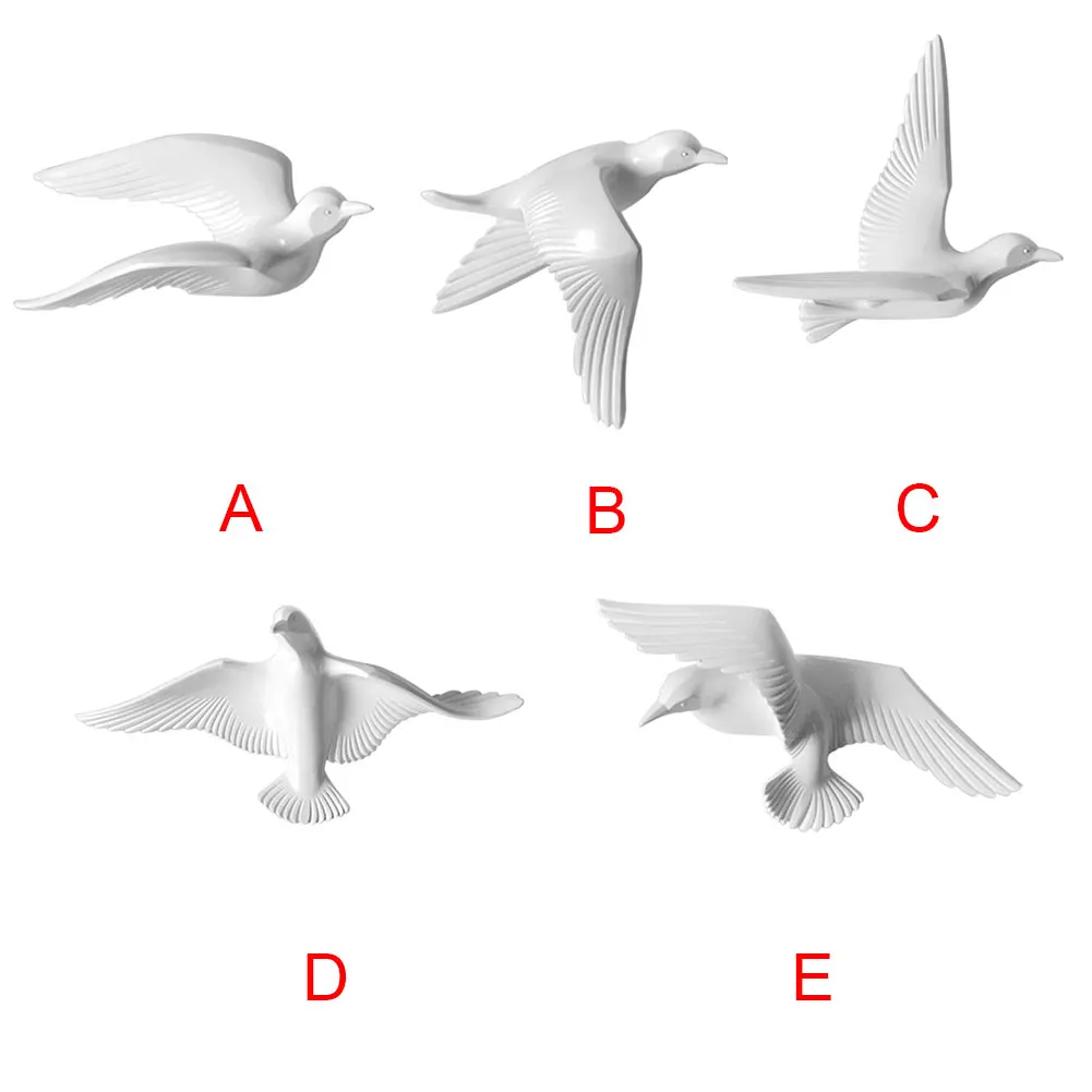 Ice Cracked Glaze Design White Simulation Seagull Crafts Home Wall Corridor Seagull Sculpture Ornaments Decorations