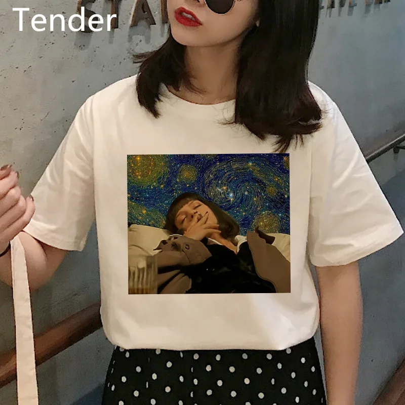 grandes dimensões t camisa feminina topos goth camiseta coreano