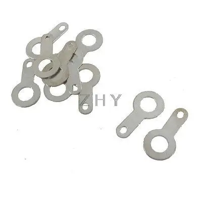 

10 x 1/6" Stud Non Insulated Bare Ring Lug Terminal Connector