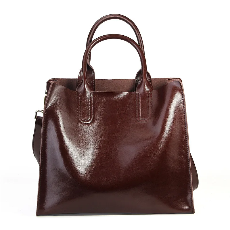 

2019 Woman Oil Cowhide Handbag Single Shoulder