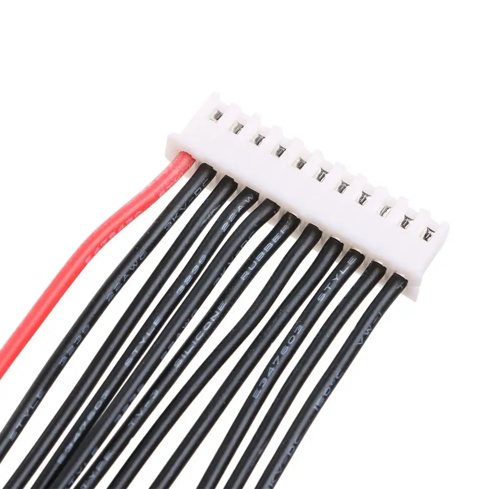 10S1P Lipo батарея баланс зарядное устройство кабель 22 AWG кремниевый провод JST XH Разъем 10 см