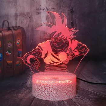 

3D Led Night Light Goku Sleep Figure Night Light for Bedroom Decoration 16 Colors Changing Usb Table Lamp Dragon Ball Fans lamp