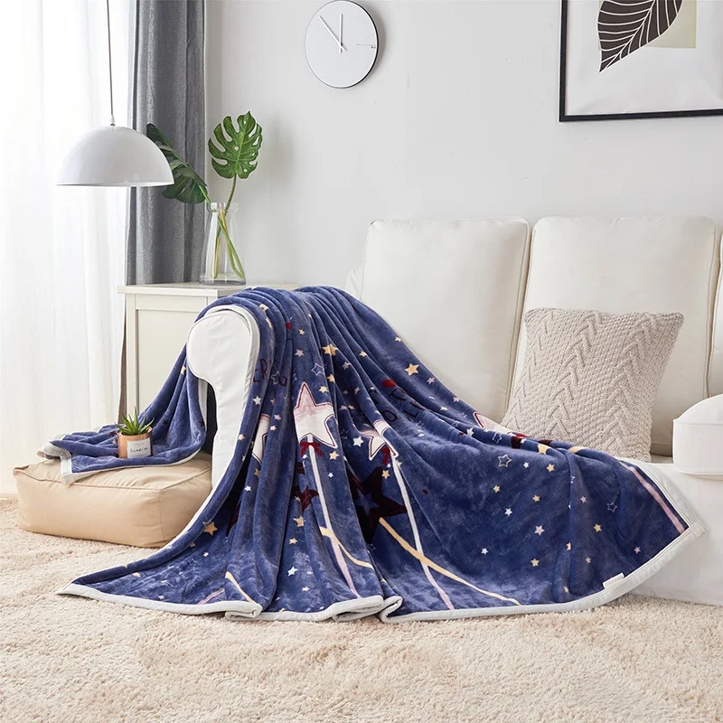 

Simanfei Wool Blanket Winter Soft Warm Plush Thick Adult Coral Fleece Fluffy Fur Blanket For Beds Sofa Travel Throw Blanket