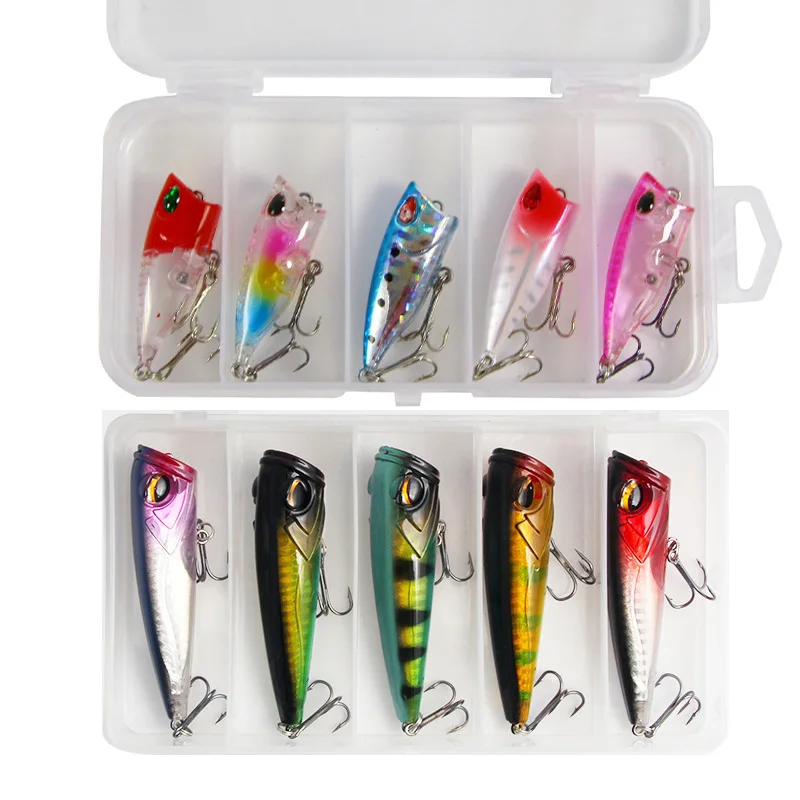 

Mixed Colors Crank Multi Fishing Lures Set Wobblers Luminous Kit Artificial Hard Bait Popper Crankbait Luya Tackle