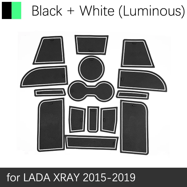 Противоскользящий резиновый коврик для Лада XRAY~ 15 шт. аксессуары для автомобиля наклейки коврик для телефона - Название цвета: White Luminous