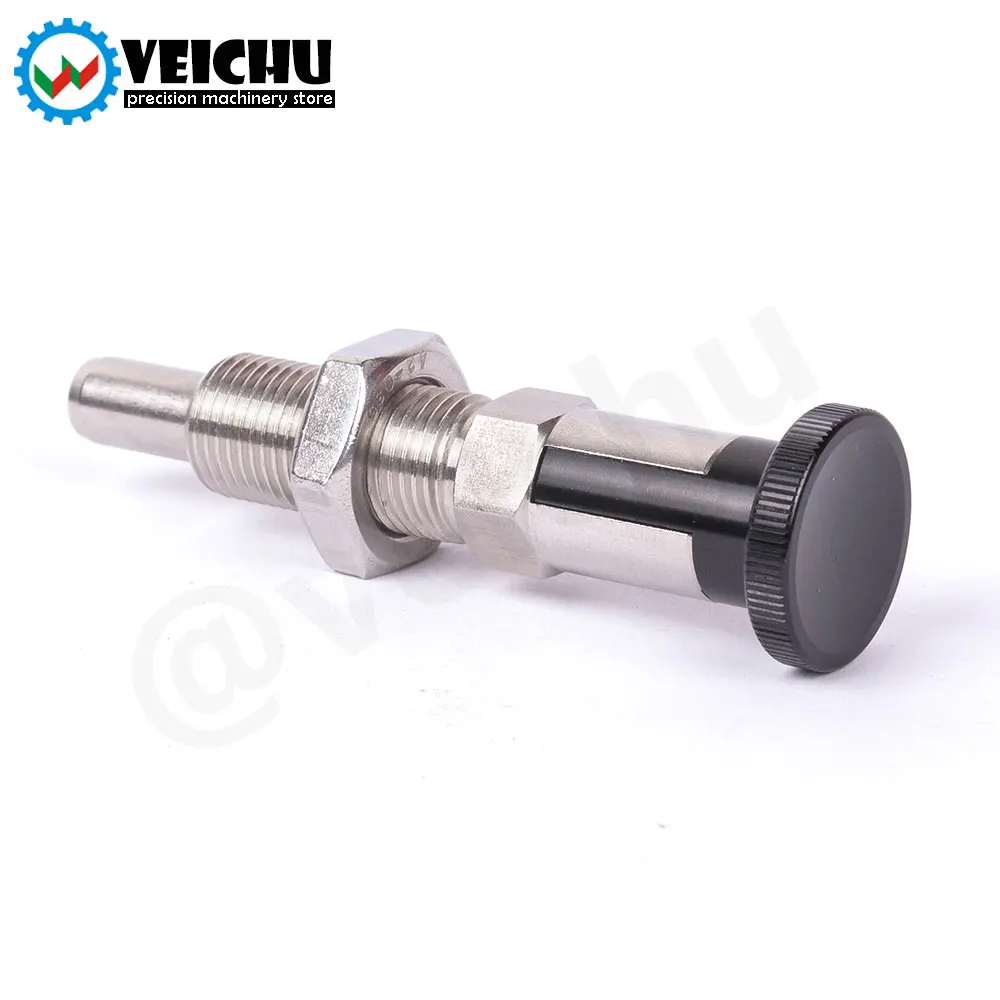 VEICHU M16 롱 스레드 스테인리스 스틸 리트랙터블 셀프-로킹 인덱스 볼트 인덱싱 플런저(너트 포함)
