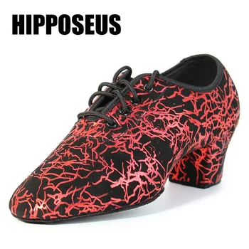 

Dance Shoes Men Lightning Modern Dance Shoes Soft Sole Children Boys Ballroom/Latin/Jazz/Tango Dance Shoes 3/5cm Square Heels