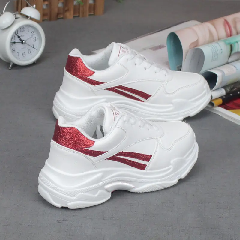Tleni 2019 новые белые кроссовки на платформе женская обувь на толстой подошве Женская качественная женская спортивная обувь ZD-23