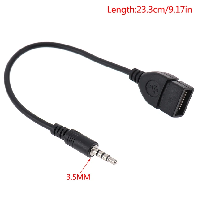 Usb Female Jack Cable Adapter Usb Female - 3.5mm Male Audio Aux Jack Usb  2.0 Type - Aliexpress