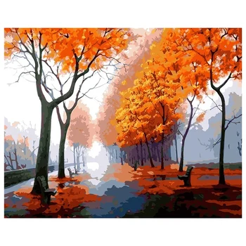 

Paint By Numbers for Adults, DIY Canvas Oil Painting Kit Acrylic Painting Kit for Kids Adults Maple