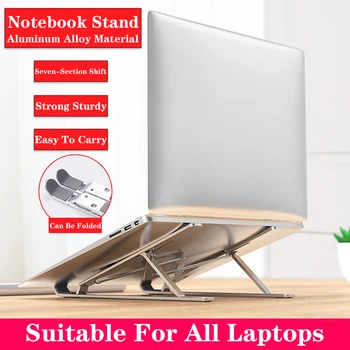 

Laptop Stand For MacBook 7 Level Adjustable Portable Aluminum Alloy Laptop Stand Foldable Holder For MacBook Air Pro 13 Notebook