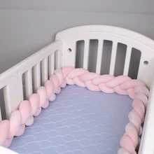 2,5 м/4 м длина новорожденный бампер нордический узел завязанная тесьмой Подушка Детская кроватка боковая защита Новорожденный ребенок узел Подушка украшение комнаты