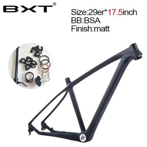 17.5 no logo Matte Новая карбоновая mtb рама 29er mtb карбоновая рама 29 142*12 or135* 9 мм рама карбоновая для горного велосипеда Рама для велосипеда прямые продажи с фабрики - Цвет: 17.5 no logo Matte