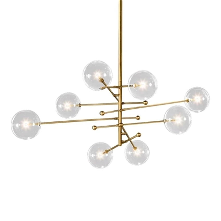 

Modern Glass LED Chandelier Lighting Bedroom Living Room LED Chandelier Interior Hanging Lamps Glass Ball Avize Kitchen Fixtures