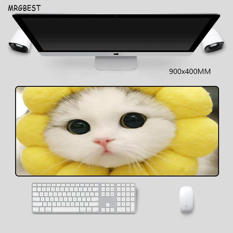 MRGBEST коврик для мыши плюс большой размер 900x400 мм запирающаяся кромка с Милая