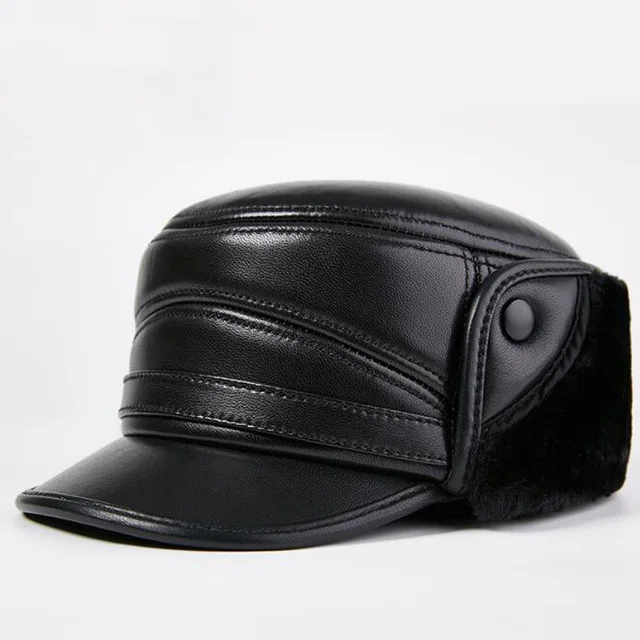 leather bomber hat