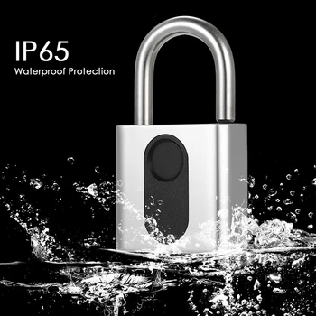 

Locker Fingerprint Padlock Bicycle Lock Anti Theft Waterproof Tool Device