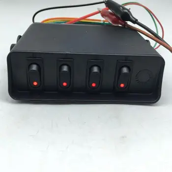 

Car And Boat 4-Digit 3Pin Round Switch Panel Control System With Wiring Combination With Mounting Bracket