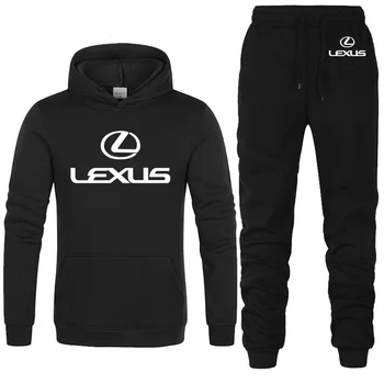 

Hoodies Men Lexus Car Logo Printed unisex Sweatshirt Fashion Men Hoodie hip hop harajuku Casual Fleece Hoodies Pants Suit 2Pcs