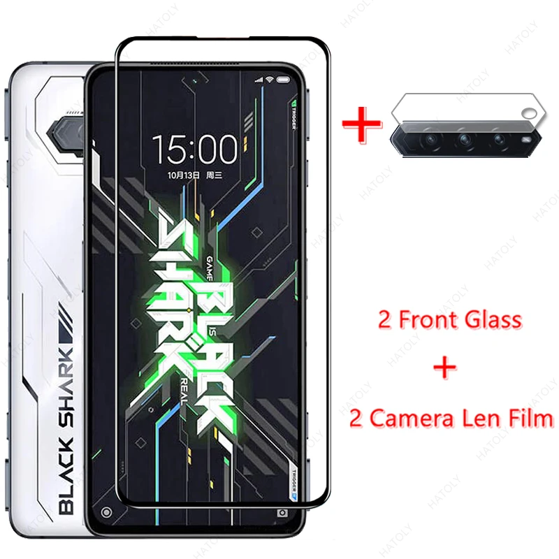 For Xiaomi Black Shark 4s Pro Glass for Xiaomi Black Shark 4s 4 Pro Tempered Glass Film Phone Screen Protector Camera Len Film full coverage for xiaomi black shark 2 hydrogel film soft tpu screen protector guard for xiaomi black shark 3 pro film protector