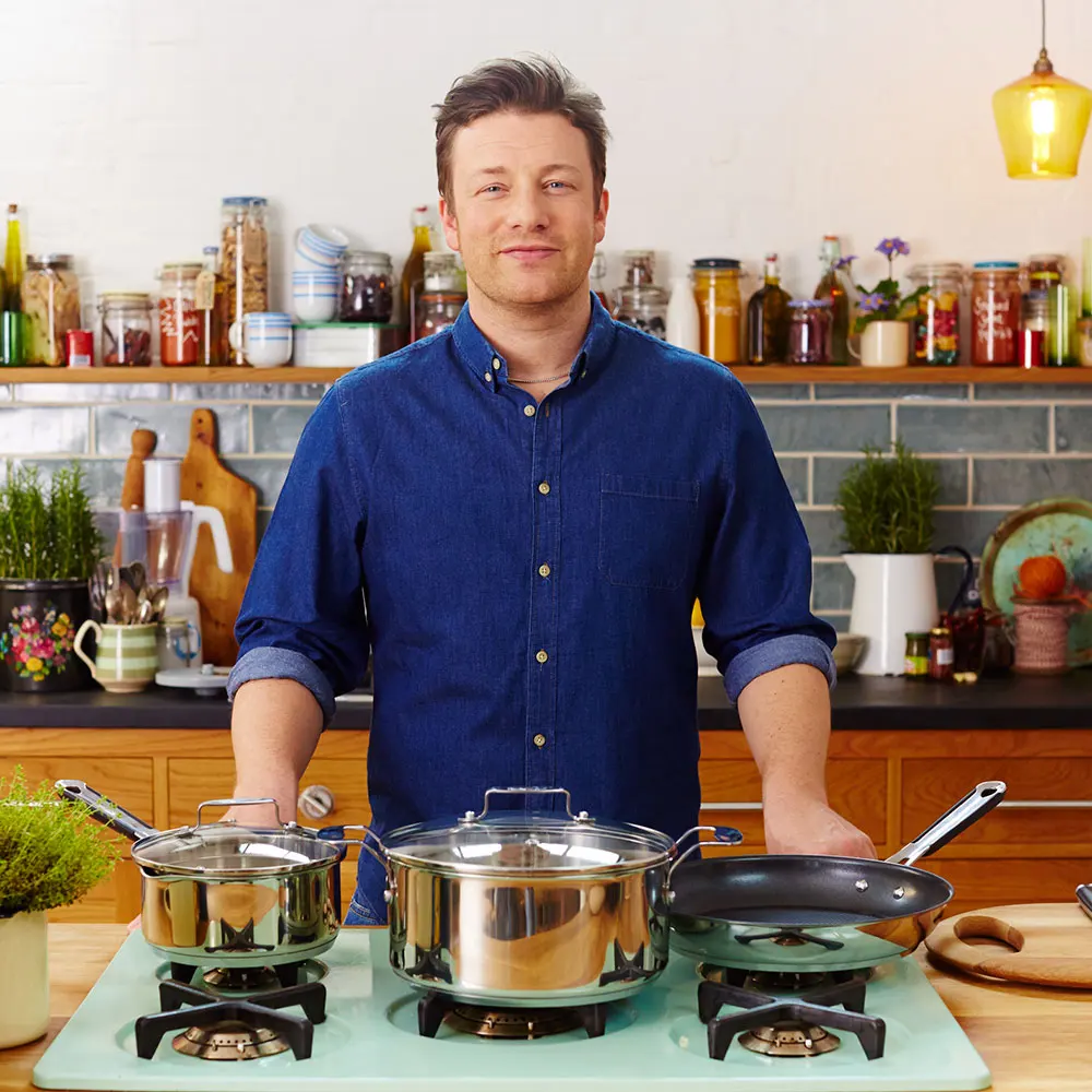 Сотейник Tefal Jamie Oliver со стеклянной крышкой нержавеющая сталь 25 см E7633314