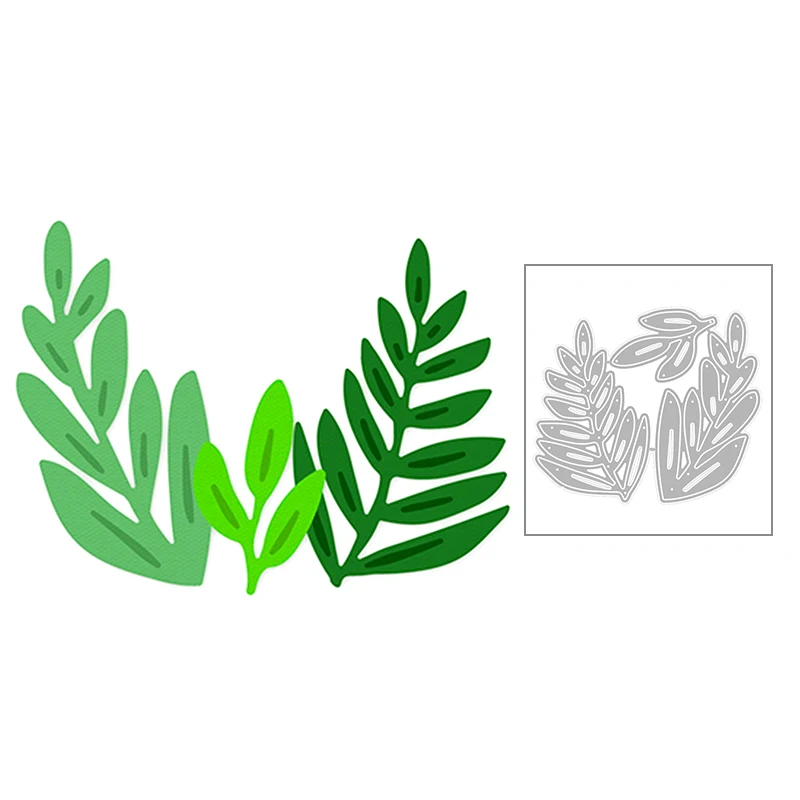

2020 New Spring Plant Green Leaf and Leaves Embossing Metal Cutting Dies For Making Greeting Card Paper Scrapbooking No Stamps