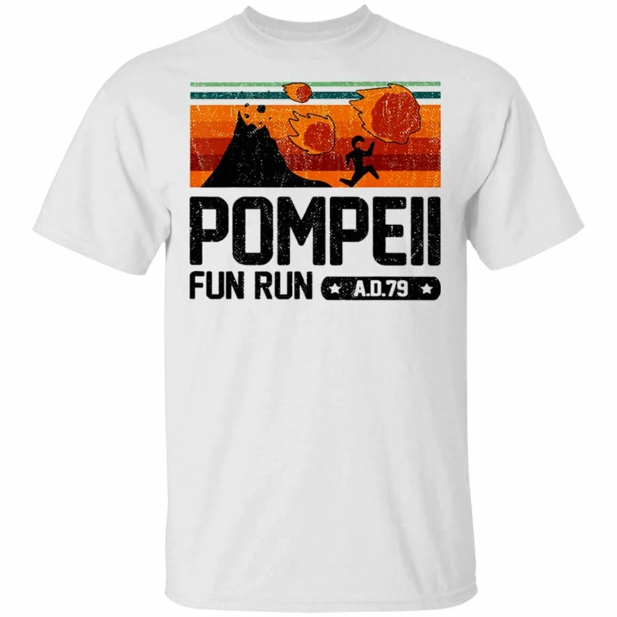 Pompeii Fun Run 79 Ad Ретро Винтажная Футболка Размер Superior Высококачественная футболка |